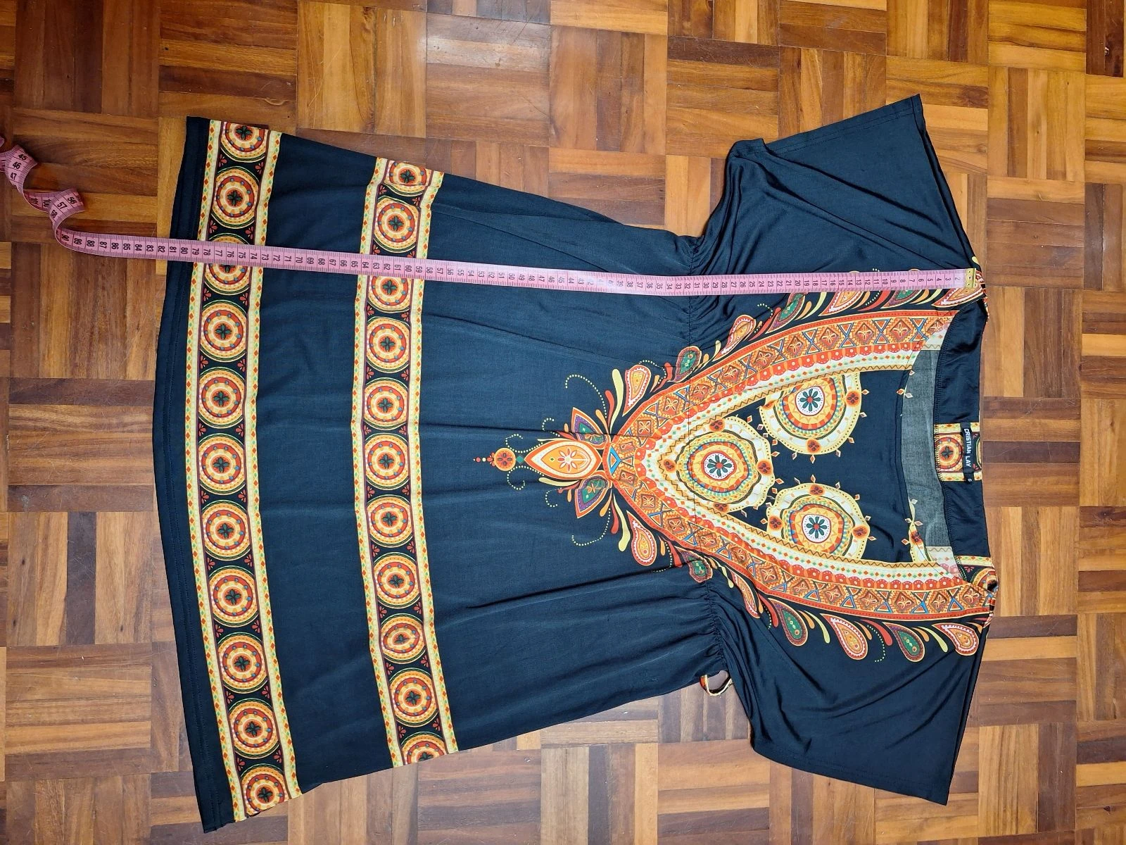 Boho dress Christian Lay ethnic print size 44 XL – photo 8